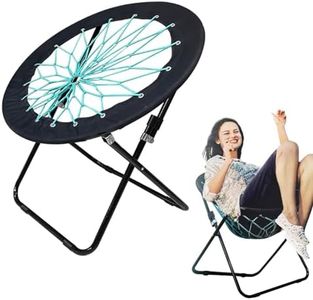 Camp Field Camping and Room Bungee Folding Dish Trampoline Chair for Gift for Room Garden Outdoor, Dorms, Living Rooms, and Bed Rooms(Black)