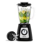 Tefal Blendforce II Blender, 2L Glass Jug, 1.25L Effective Capacity, 800W, 4 Removable Powelix Blades, Smoothie Blender, Ice Crush, 2 Speeds + Pulse Kitchen Blender, Black, BL435840