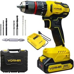 iBELL VORMIR VR BD21-45 Cordless Impact Drill | 20V Max Brushless Motor Drill 10-1450 RPM | 13mm Keyless Chuck | Works on Wood, Steel & Concrete | with 2.0Ah Battery, Charger & BMC Box