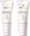 HAIRtamin Shampoo and Conditioner Set - Paraben & Sulfate Free, Volumizing & Moisturizing, Natural Biotin Shampoos and Conditioners, Gentle Moisturizer on Curly & Color Treated Hair
