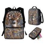 Showudesigns Sea Otter Backpack for Girls 3 in 1 School Bag and Lunch Box Set Kids Bookbag Lunchbag Pencil Case Middle Elementary Students Rucksack School Supplies Purse