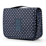 Travel Toiletry Bag,Mossio Airplane Backpack Tote Organizer Insert with Handle Polka Dot