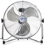 Futura 20” Chrome High Velocity Floor Fan, Heavy Duty Metal Fan, Industrial Cooling Fan with 3 Speeds & Adjustable Tilt Head, Powerful Metal Air Circulator for Gym, Warehouse, Home or Office