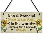 RED OCEAN Nan And Grandad Christmas Birthday Gifts Hanging Plaque Grandparent Gifts Present THANK YOU