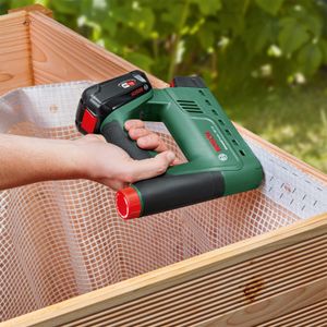 Bosch 18V Cordless Staple Gun – UniversalTacker for Wood, 1000 Staples