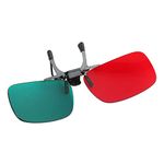 FILFEEL Red Green Glasses Clip On Left Green Right Red Amblyopia Glasses for Visual Function Training