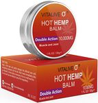 Hot Hemp Cream | Warming Hemp Balm |Hemp Oil Cream | Deep Heat for Knees, Legs, Back, Shoulders, Feet & Body | Natural Herbal Gel | VITALIVE | 30g