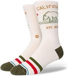 Stance California Republic II Crew Socks (Off White, m)