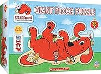 MasterPieces Floor Puzzle - Jumbo Size 36 Piece Jigsaw Puzzle for Kids - Clifford The Big Red Dog Shaped Puzzle - 3ftx2ft