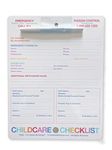 TLC Safety By Design Childcare Babysitter Checklist Dry Erase Board Emergency Info List for Refrigerator - 81/2” x 11” for Family Fridge (Qty. 1)