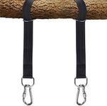 Tree Swing Hanging Straps Kit Holds 2000 lbs,5ft Extra Long Straps Strap with Safer Lock Snap Carabiner Hooks Perfect for Tree Swing & Hammocks, Perfect For Swings,Carry Pouch Easy Fast Installation by WILDJUE