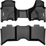 OEDRO Floor Mats Fit for 2013-2018 Dodge Ram 1500/2500/3500 & 2019-2024 Ram 1500 Classic (NOT for New Body) with 1st Bench Seats, 2 Row Liner Set (Over-Hump Front & 2nd Seat), Crew Cab ONLY