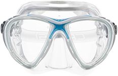 Cressi Big Eyes Evolution Crystal Mask - Adult Diving & Snorkeling Mask, Crystal Silicone, Transparent/Blue White