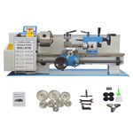 INTBUYING Mini Metal Lathe 7"x14" Mini Lathe Precision Benchtop Lathe 2250RPM Variable Speed Metal Turning Machine with 750W Brushless Motor 110V
