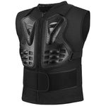 Pellor Adult Motorcycle Chest Protector Vest Anti-Fall Motorcycle Protective Chest&Back Support Protector for Dirt Motorcycles Snowboarding Skiing Skating Scooter