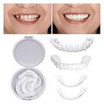 3 Pairs Upper Teeth & Lower Teeth Snap On Smile Teeth Veneers Whitening Instant Cosmetic Dentistry Comfortable Veneer Cover Teeth Whitening Smile Denture (3 Pairs)