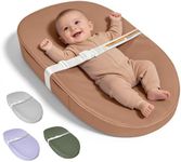 JVEOO Baby Changing Pad, Waterproof Vegan Leather Wipeable Diaper Changing Pad with Safety Strap Non-Slip Changing Mat for Dresser & Table