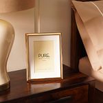 Pure Home And Living Rectangular Large Oro Gold Photo Frame - 10x15cms, Gold, 1 piece