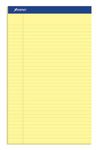 Ampad Legal-ruled Writing Pad -50 Sheet -15 lb -Legal/Wide Ruled -Legal 8.50"x14" -12/Dozen -Canary Paper