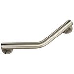 DELTA DAS5316-SN Bathroom Shower Safety Grab Bar with 16" x 1 1/4" Angled Decorative, Satin Nickel