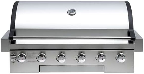 Flintex 40 Inch Built-in BBQ Gas Grill (NG/LPG Convertible), 6-Burner Outdoor Kitchen Gas/Propane Grill with Griddle Combo, Stainless Steel Built-in Outdoor BBQ Grill for Outdoor Kitchen