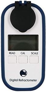 Rhino Beer Digital Refractometer, (Brix 0-50%, Wort SG 1.000-1.130, 1.3330-1.4200nD) with Automatic Temperature Compensation, IP65