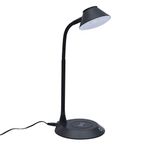 DAC Desk Lamp Wireless Charger – for iPhone 11, X, 8, Galaxy S20, S10, S9, S8, S7 and All Qi-Enabled Devices - 3 Brightness Levels - Flexible Gooseneck LED Lamp - Desk Light for Office – Black