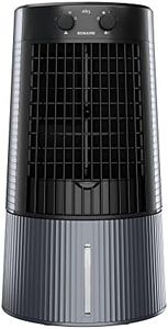 Bonaire Personal Evaporative Air Cooler and Table Top Fan for Home, Office, Desk, Camping, Portable Air Conditioner and Humidifier with 75 Degree Oscillating Angle, 3 Speed Fan, Duet 6L, Grey