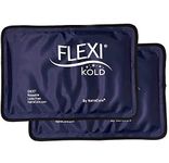 FlexiKold Gel Soft Flexible Ice Packs for Injuries - Reusable Freezer Cold Pack, Cold Compress & Cooling Gel Pad for Face, Shoulder, Hip, Leg, Arm, Ankle & Foot Injury – Medium 2PK – 19 cm x 29 cm