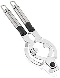 Leifheit Universal Bottle Opener, Proline Universal Jar Opener, Proline Range, Stainless Steel Lid Opener, Kitchen Tool with Hanging Loop, Opening Difficult Jars, Loosen Bottle Caps