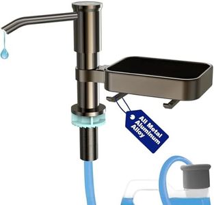 Soap Dispenser for Kitchen Sink, Built in Sink Soap Dispenser with Sponge Rack, Countertop Soap Dispenser Pump with Extension Tube kit, No More Refills,All Metal NO ABS