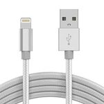 iPhone Charger Lightning Cable 10ft - by TalkWorks | Extra Long Braided Heavy Duty MFI Certified Apple Charger iPhone Cord for iPhone XR, XS, X, 8, 7, 6, 5, SE, iPad - White
