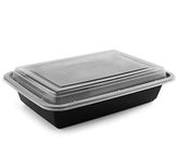 [38 OZ - 25 Sets] Meal Prep Containers with Lids, Food Storage, Take Out, Lunch Box, Portion Control, Microwave/Dishwasher/Freezer Safe, BPA Free