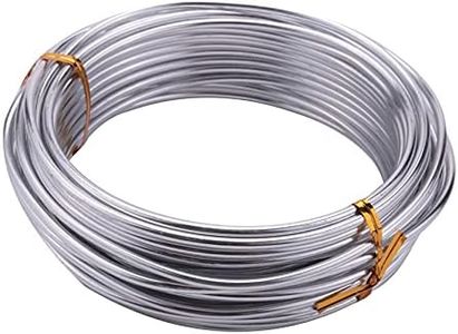 Hacbop 3mm Aluminium Wire 10M Craft Silver Wire for Jewellery Making Clay Modelling Bonsai and Model