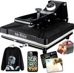 My Print | 15x15 New Generation Heat Press Machine | For DTF Printing | Sublimation Printing | Vinyl Printing | Tshirt Printing Machine with 2D Mobile Cover | Cushion | Mousepad any many more for Business Supplies Products [Size 15x15 Inch] [Teflon Coated]