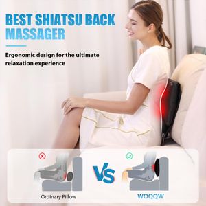WOQQW Shiatsu Back and Neck Massager – Deep Tissue Massage Pillow