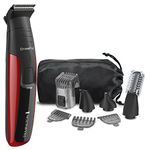 Remington Pg6157 Head To Toe Lithium Powered Groomer Trimmer Kit With Titanium-Coated Stainless Steel Blades,Black&Red, Men