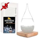 Storm Glass Weather Station - Cloud Storm Crystal Weather Forecast Bottle |Water Drops for Home and Office | Creative Stylish Decorative Desktop Weather Predictor | Weather Instrument(X-Large)