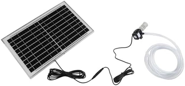 GLFLOW Pompe de bassin solaire avec filtre, 10 W 9 V, pompe sous-marine pour bassin et aquarium, circulation de l'oxygène 2,5 m Tête de livraison