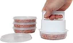 Hamburger Patty Maker Set, Makes perfectly Shaped Hamburgers Every Time, Includes 4 Storage containers, Item No. FSR8009