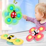 JACKEYLOVE Suction Cup Spinner Toy, Strong Suction Cup Bath Toys, Toy for 1 2 3 Year Old Boys Girls…