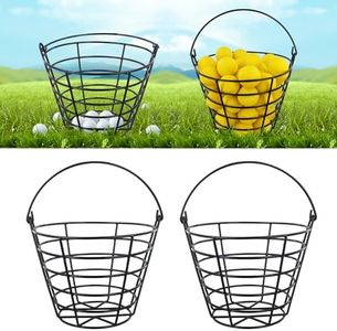 Roykaw Golf Ball Basket Bucket Container for 50 Balls,with Handle,Built to Last/Easy to Organize