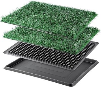 BREEZENEST Artificial grass for dogs – Potty portable Indoor Dog Potty Tray Reusable Dog Litter Tray, Works With Artificial Grass Cleaner (20 x 16 inch -Style 2)