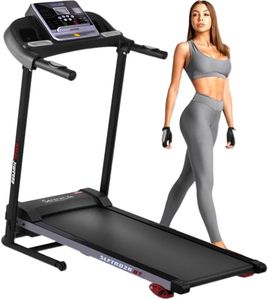 SereneLife Folding Treadmill - Foldable Home Fitness Equipment with LCD for Walking & Running, 6 MPH Speed, 1HP Motor, Cardio Machine, 4 Manual Incline Levels, 12 Programs, Bluetooth, 265lbs Capacity
