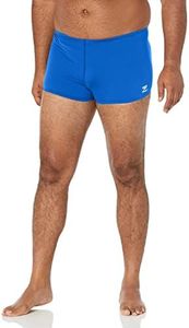 Speedo Mens Swimsuit Square Leg Endurance+ Solid Swim Briefs, Speedo Blue, 34 US