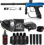 Maddog DYE CZR+ Full Auto Electronic Paintball Gun Marker Elite Starter Package | Thermal Anti-Fog Paintball Mask, HPA Tank, Empire Halo Too Loader, Neck Protector, Pro Paintball Harness & Pods - Blue