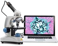 SWIFT SW150 Compound Monocular Student Microscope with 40X-1000X Magnification, Glass Optics, Dual Illumination Includes 0.3MP Camera and Software