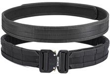 DEYACE Molle Duty Belt, 1.75 Inch Quick Release War Combat Law Enforcement Tactical Shooter Belt (Black, Large (36-42 in))