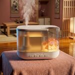 Domestica Humidifier for Room Moisture | Ultrasonic Cool Mist with 2L Tank | Up to 17H Runtime | Aroma Diffuser with Natural Stone | Soft LED Light, 3-Level Mist Control | Easy Top-Fill | Ultra-Quiet