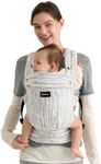 Momcozy Baby Carrier - Ergonomic, Cozy and Lightweight Carrier for 7-45lbs, Effortless to Put On, Ideal for Hands-Free Parenting, Enhanced Lumbar Support, Time Heritage Beige